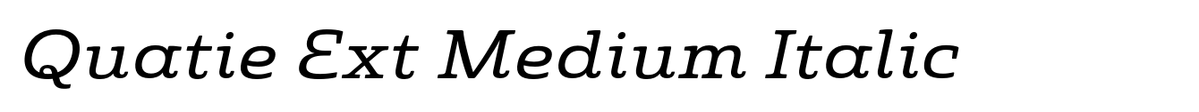 Quatie Ext Medium Italic image